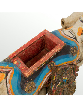 Wooden Tibetan Cow - Trinket Box