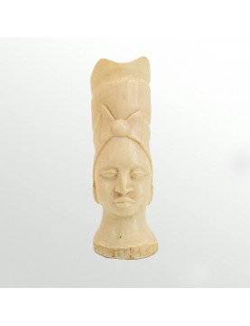 SMALL CARVED IVORY BUST, AFRICAN CIRCA 1930