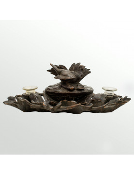 Black Forest inkwell of birds