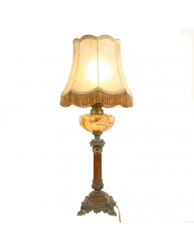 Large French Art Nouveau Converted Petrol Lamp