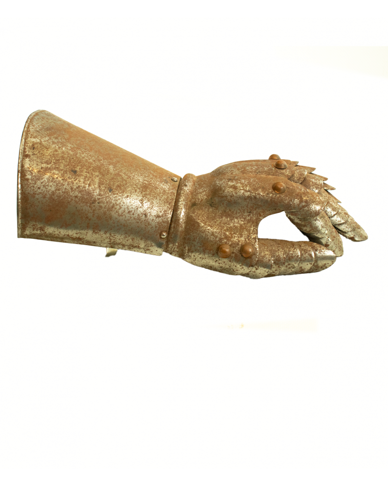 Vintage reproduction gauntlet, early 20th century.