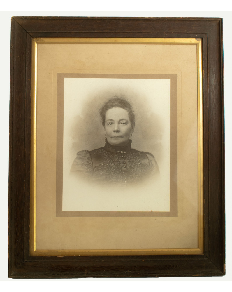 Original large framed portrait photograph of a noble lady