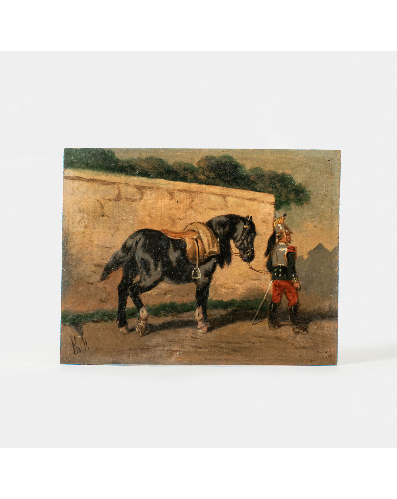 Tableau - Officier Cuirassier et son Cheval