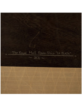 19th Century Oil on Panel of the RMSPC Steam Ship LA PLATA. dated 1876