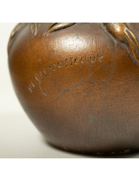 Henri-Laurent DESROUSSEAUX (1862-1906) , L'Isle Adam : Vase Art Nouveau