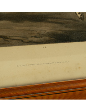 Lithograph Le Poney apres Alfred de Dreux, c 1840
