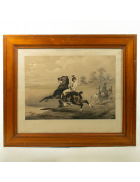 Lithograph Le Poney apres Alfred de Dreux, c 1840