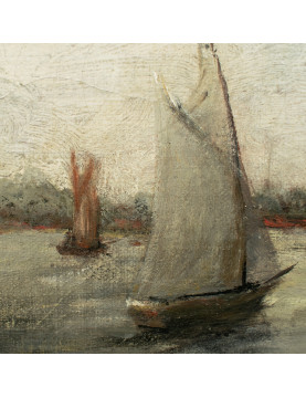 R. MANSON (XIX-XXème) Bateaux au port, 1904