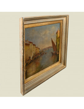 LASSON Port à Venise Huile sur toile