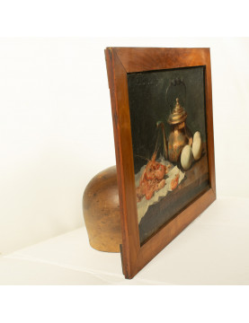 XIXth "Composition with shrimps and eggs" signed L Dupuis