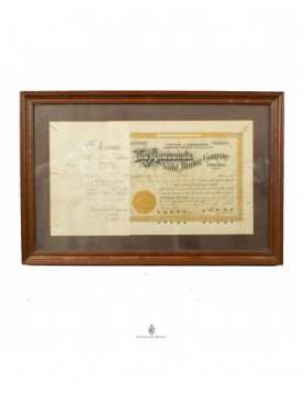 Anaconda Gold Mining Company Stock Certificate - Cripple Creek, Colorado - USA - 1893